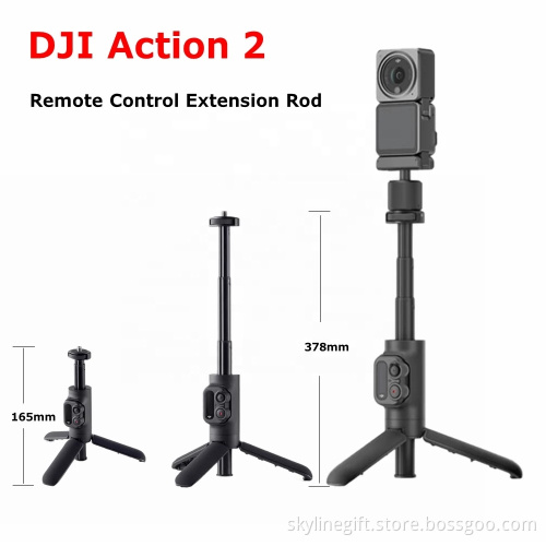 Original DJI Action 2 BT Smart Remote Control Extension Rod Portable Tripod Handheld Selfie Stick Pole Sports Camera Accessories